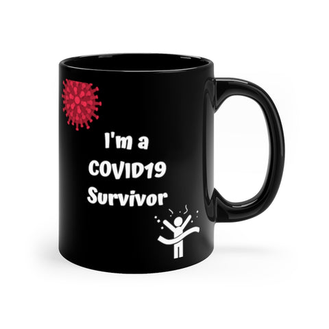 COVID Survivor11oz Black Mug