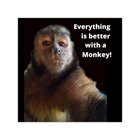 Everything is better with a Monkey Vinyl Stickers