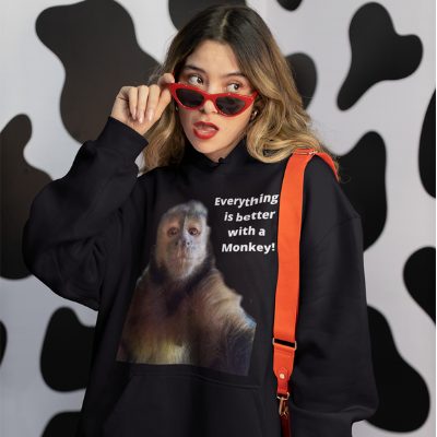 Everything is better with a monkey Unisex Hoodie