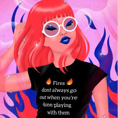 Fires don't always go out when you're done playing with them Unisex T-Shirt Funny Tee